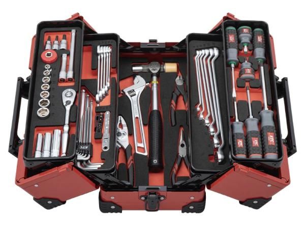 4営業日で発送 KTC 京都機械工具 SK35626WZR 両開きメタルケースセット56点 レッド