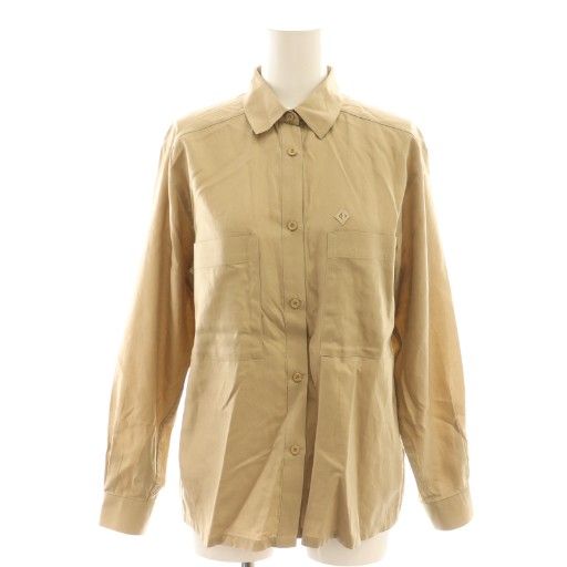 クリスチャンディオール Christian Dior SPORTS ヴィンテージ ロゴ シャツ S ベージュ DF GY53