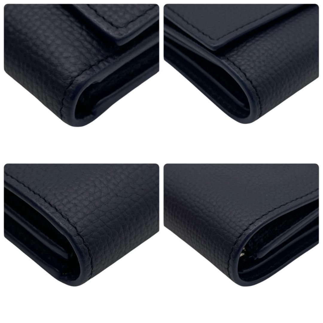 三つ折り財布 ペブルグレインカーフ