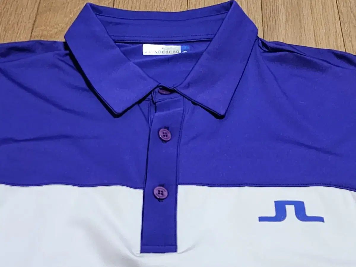 J.リンドバーグ JL 機能性 Tシャツ 95 パープル ホワイト