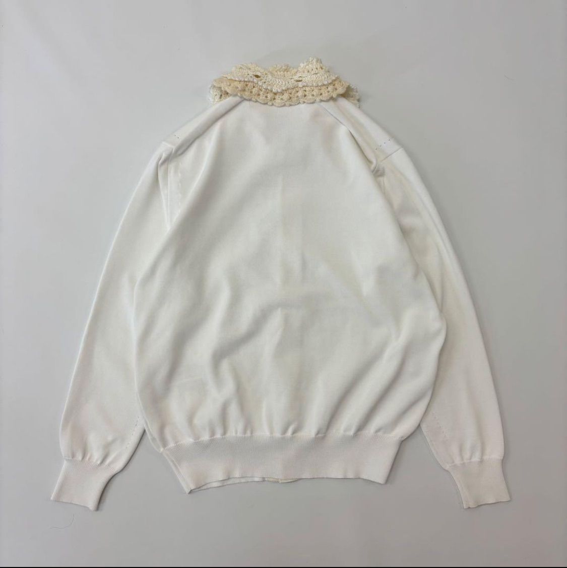 25ss 2025 tao COMME des GARCONS タオ コム デ ギャルソン エステル 天竺 かぎ針 編み 襟付き カーディガン サイズ M 706