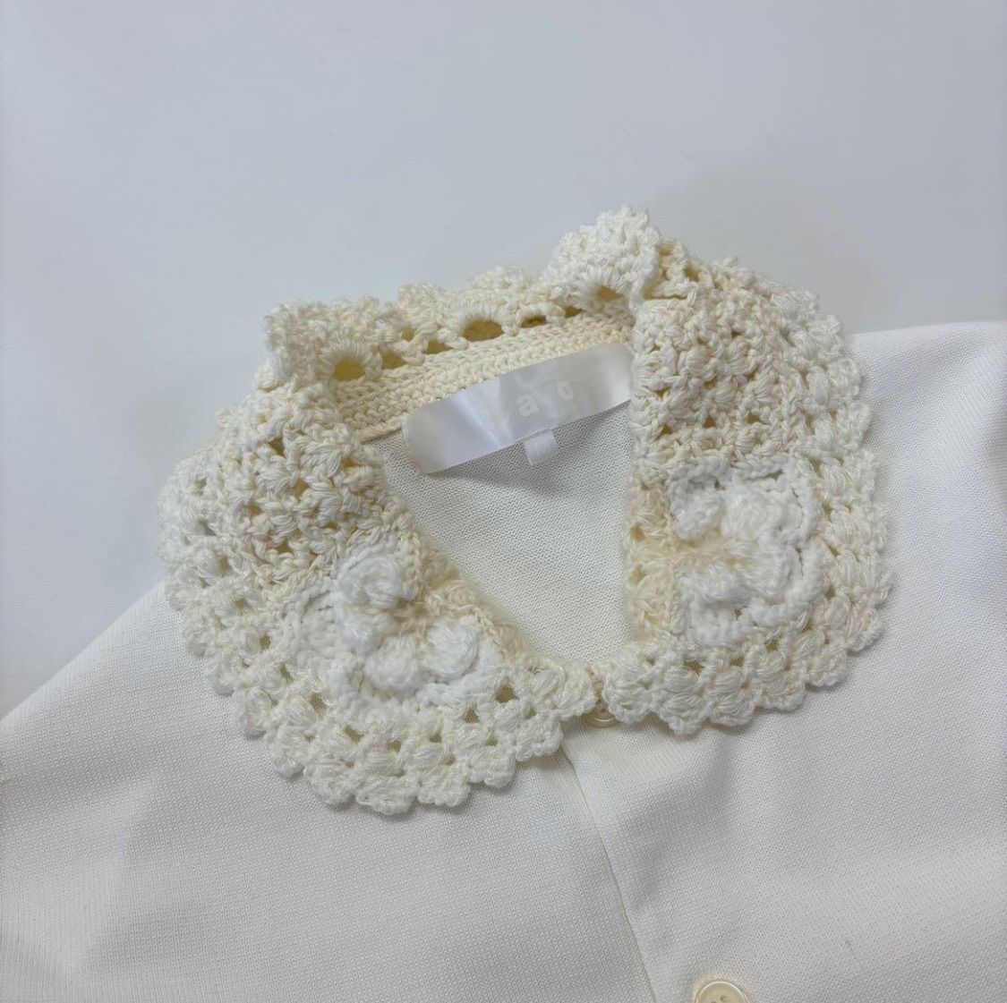 襟付き カーディガン