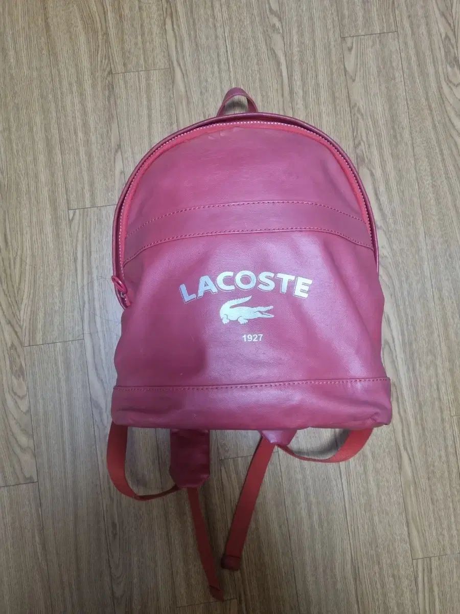 ラコステ レッド pvc バックパック バッグ 【LACOSTE / ラコステ
