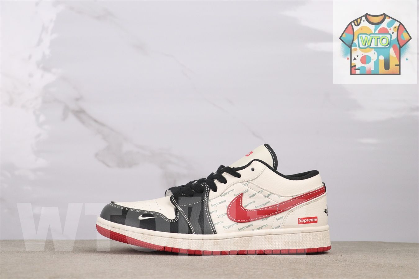 WTO通販 Jordan XX 2425-025 ジョーダン 1 ローカット ベージュブラックレッド-WTO輸入-DMN 26