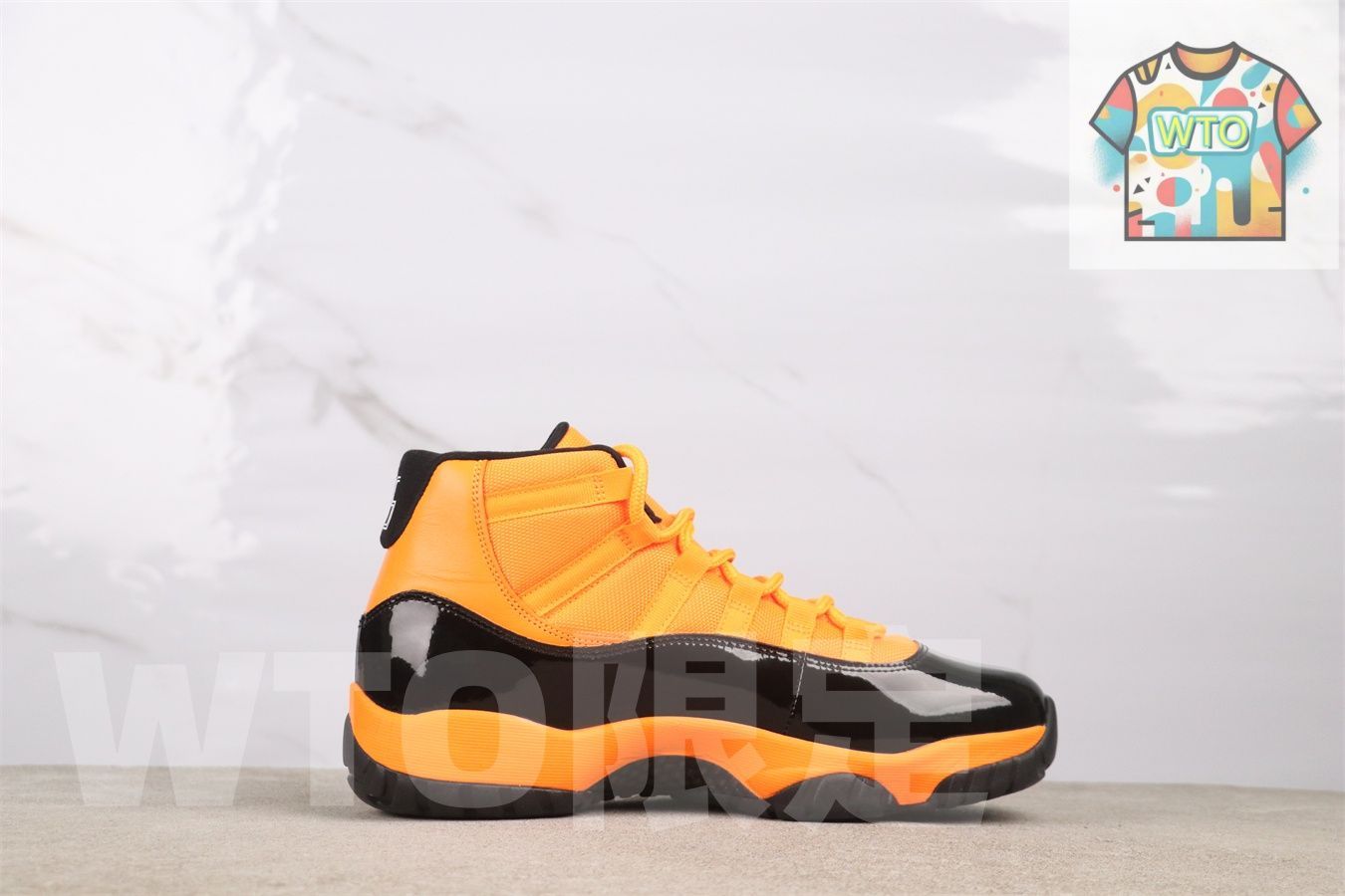 WTO通販 エアジョーダン 11 CT 8012-800 ハイトップ ブラックオレンジイエロー-WTO輸入-KNL 98