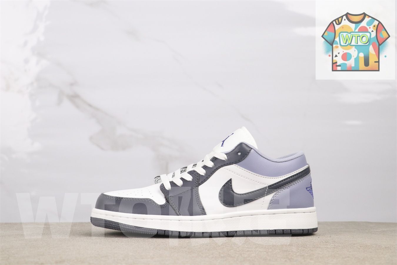 WTO通販 エアジョーダン 1 ローカット 553558 145 スモーキーパープル WTO輸入 CHK 87