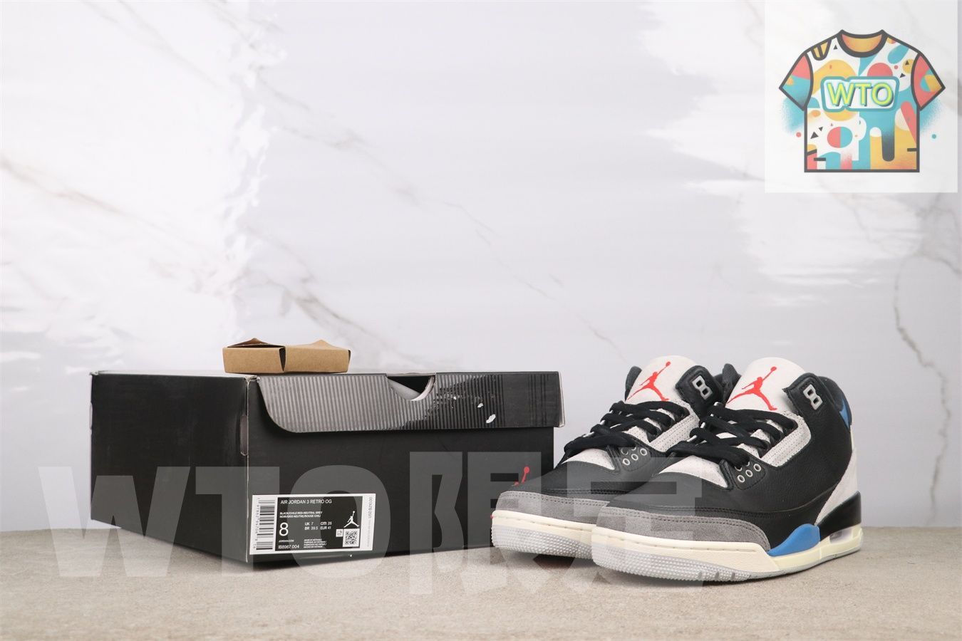  WTO通販 エアジョーダン 3 IB 8967-004 チリレッド-WTO輸入-ZDP 45 スニーカー キッズシューズ