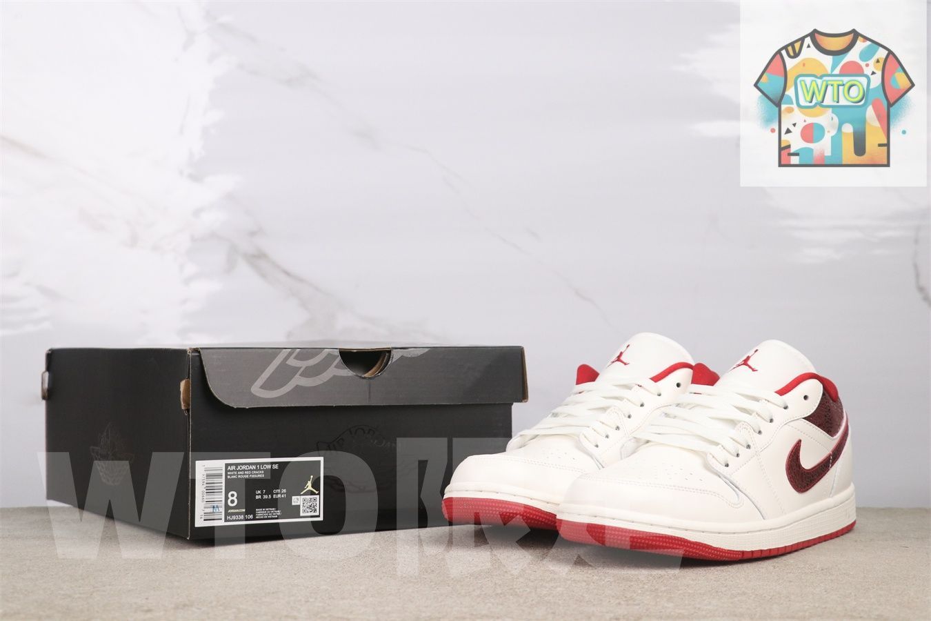  WTO通販 Air Jordan HJ 9338-106 エアジョーダン ロートップ ホワイトレッド-WTO輸入-GFY 84 スニーカー キッズシューズ