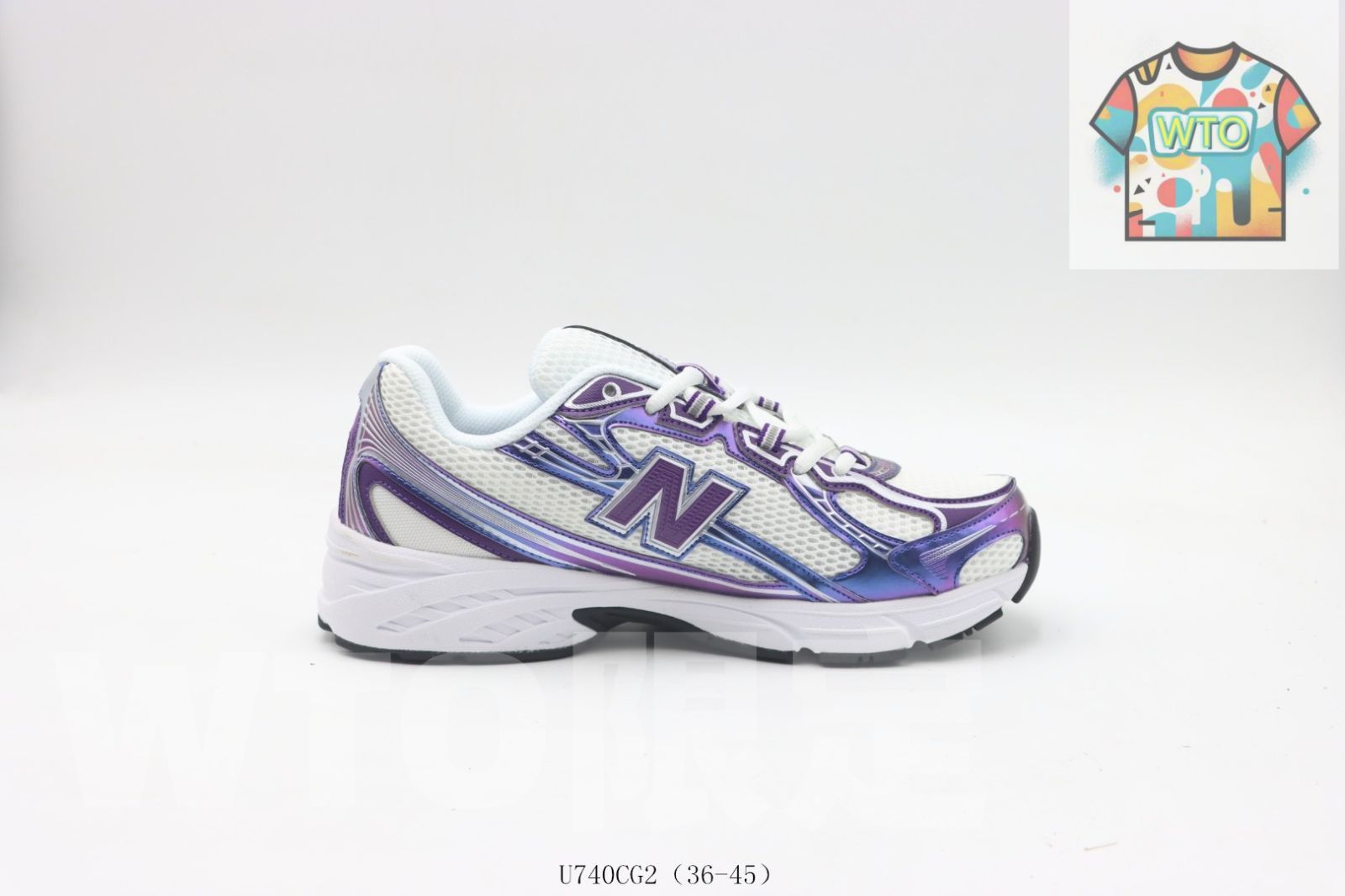 WTO通販 ニュー ンス ランニングシューズ 白紫 U 740 CG 2-WTO輸入-ZKR 24