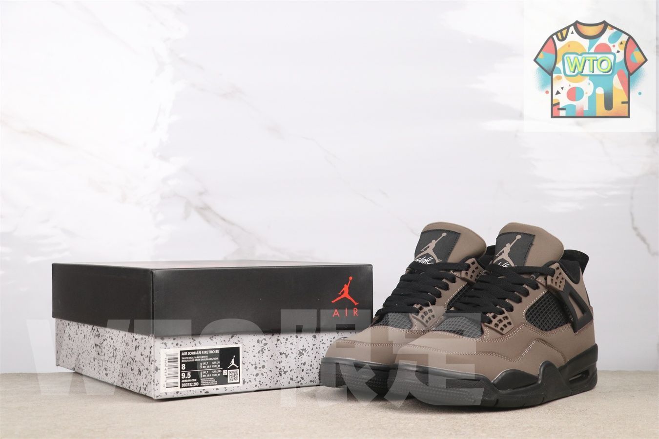  WTO通販 Air Jordan DB 0732-200 エアジョーダン 4 ブラックブラウン Black Brown -WTO輸入-IXF 06 スニーカー 靴