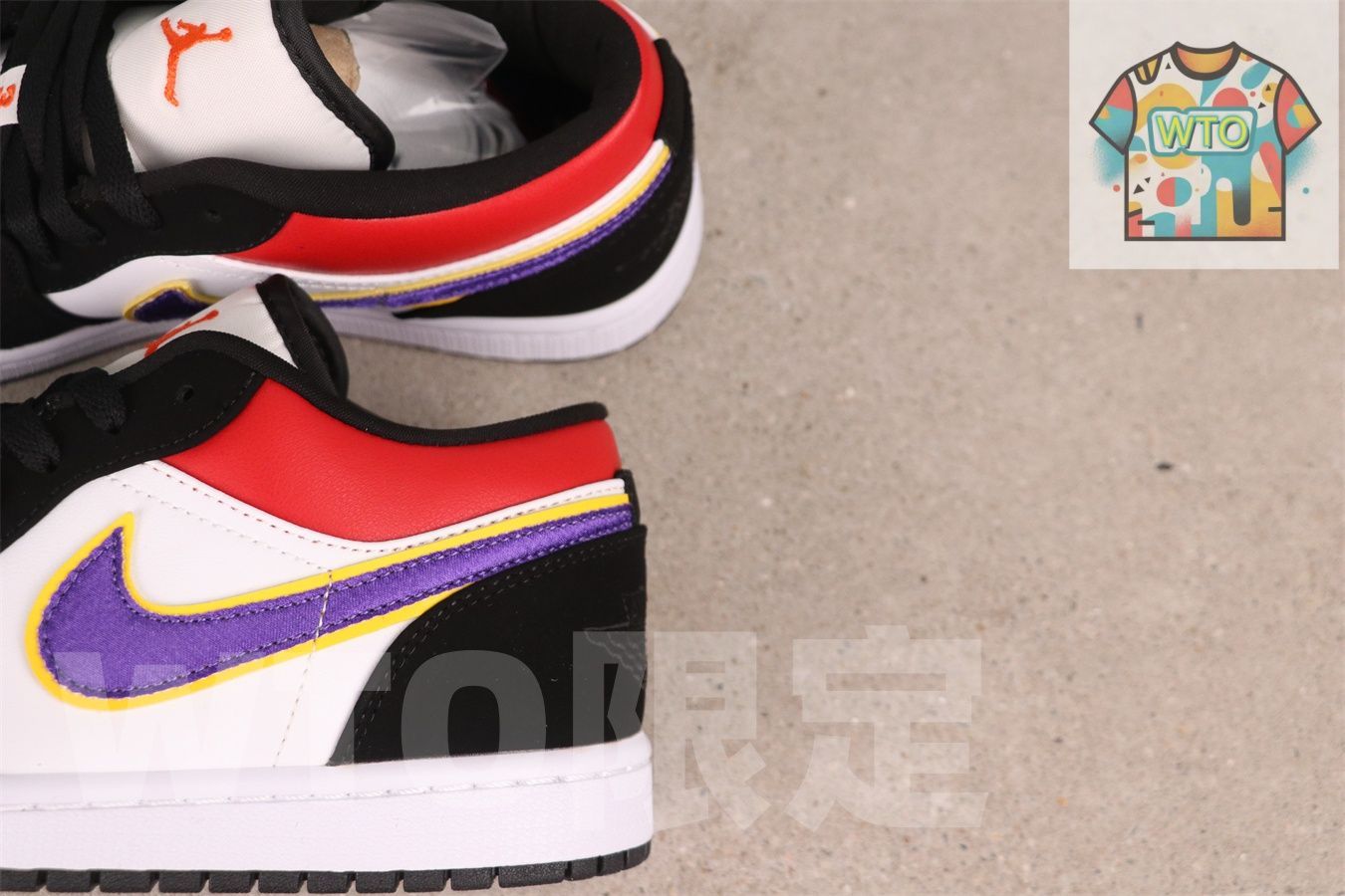  WTO通販 エアジョーダン 1 ローカット CJ 9216-051 パープルゴールド-WTO輸入-ALE 12 スニーカー キッズシューズ