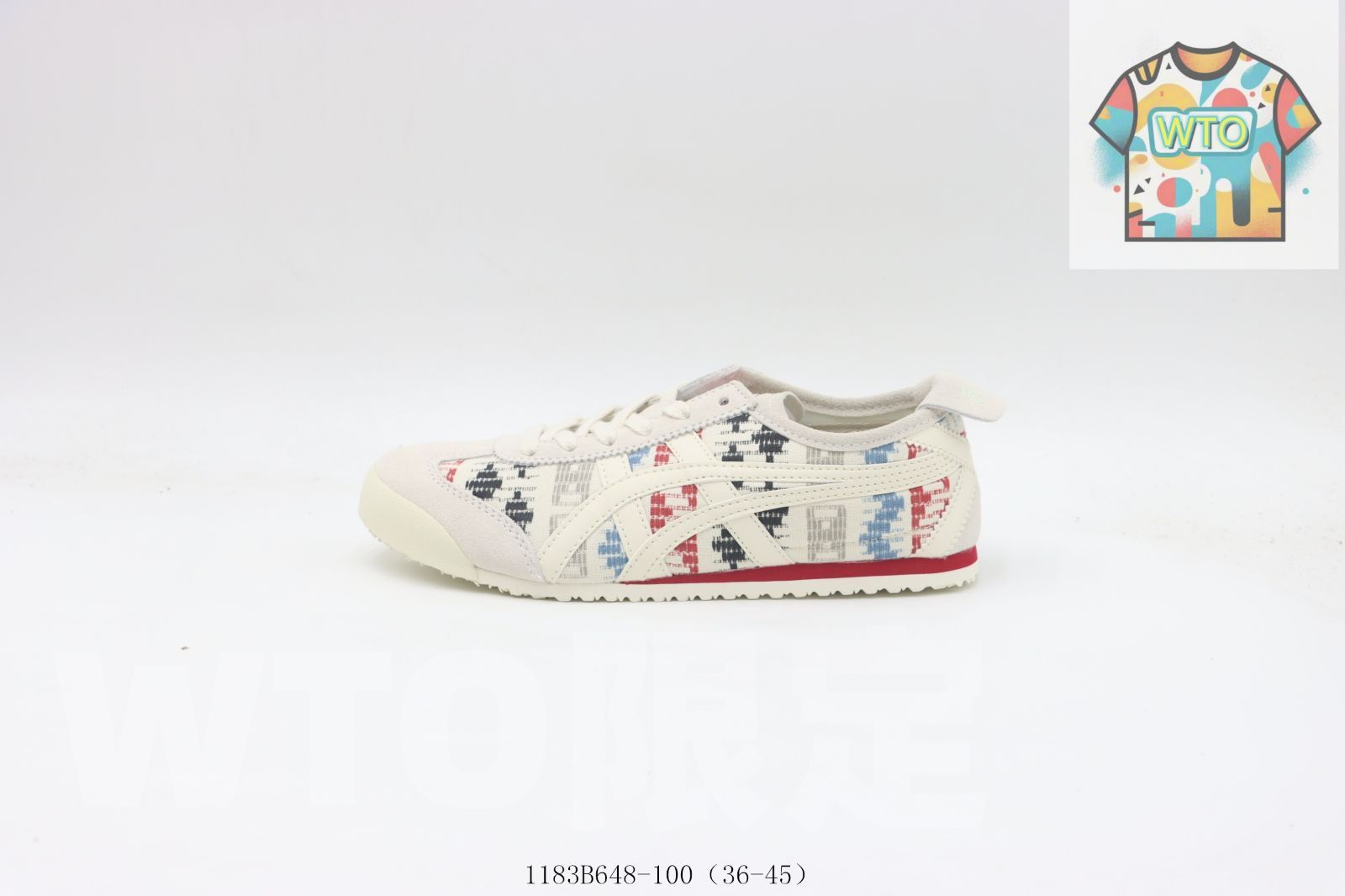 WTO通販 アシックス スリップオン シューズ ホワイト ブルー レッド 100 WTO輸入 LXM 99
