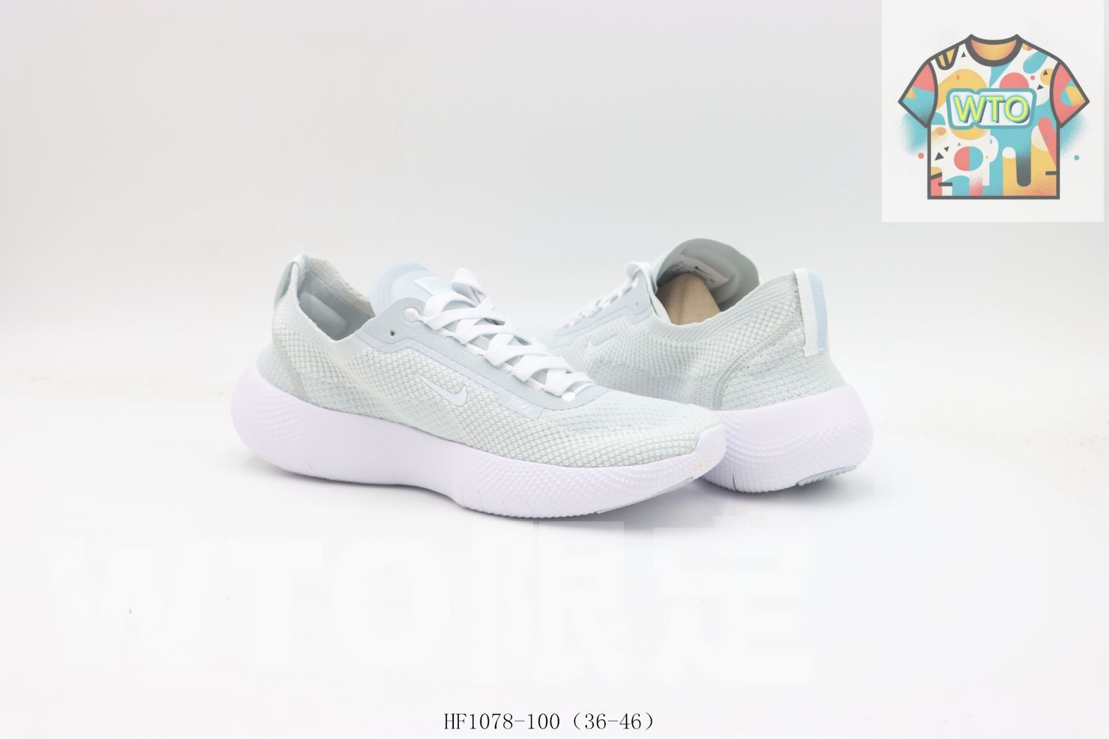  WTO通販 ナイキ ランニングシューズ 灰白 HF 1078-100 Gray and White -WTO輸入-JKI 23 スニーカー 靴