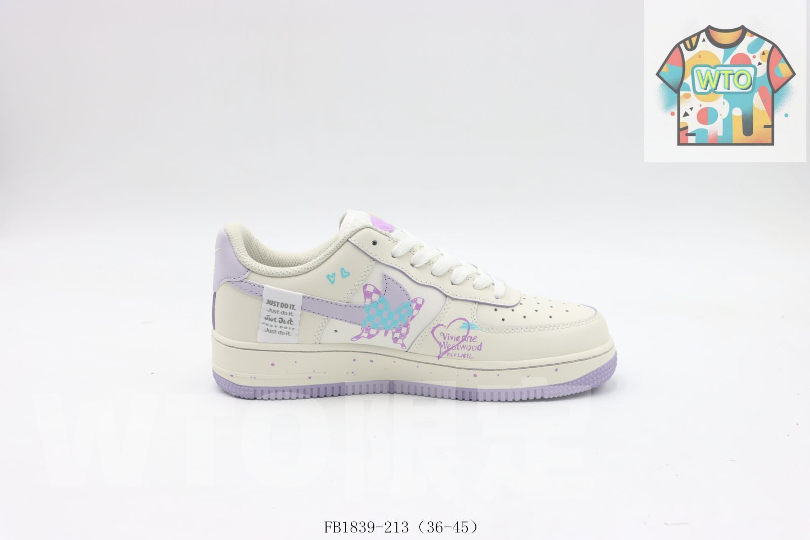 WTO通販 ナイキ ボードシューズ 白紫バタフライ FB 1839-213-WTO輸入-OKU 80