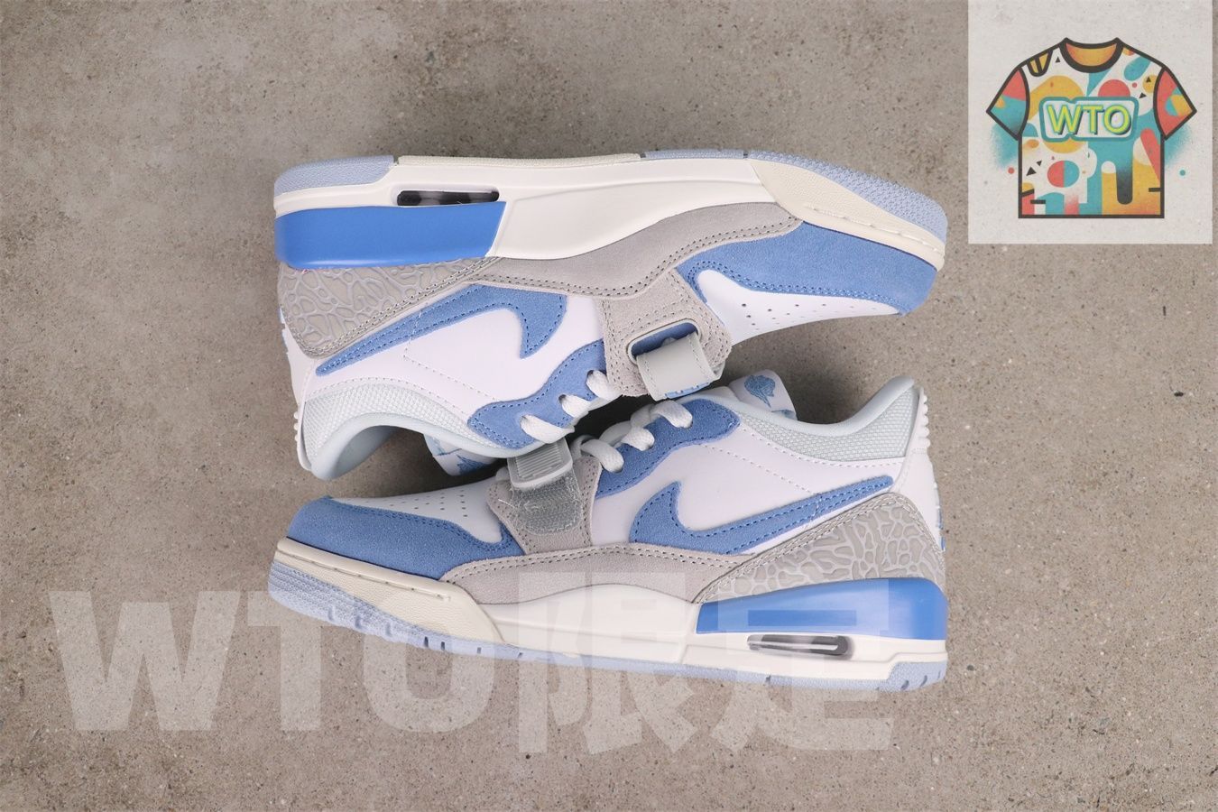  WTO通販 エアジョーダン レガシー 312 ローカット CD 7069-141 ホワイトブルー-WTO輸入-RTL 02 スニーカー キッズシューズ