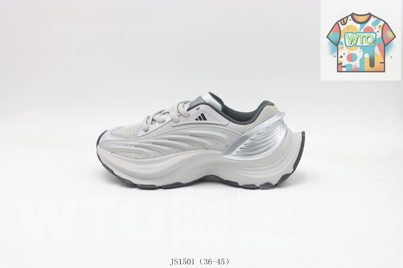 WTO通販 アディダス ランニングシューズ シルバー JS 1501 Silver -WTO輸入-FUY 34