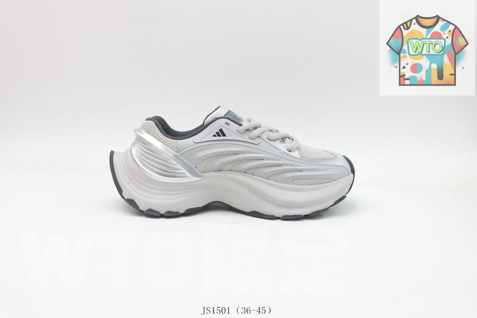 WTO通販 アディダス ランニングシューズ シルバー JS 1501 Silver -WTO輸入-MHE 32