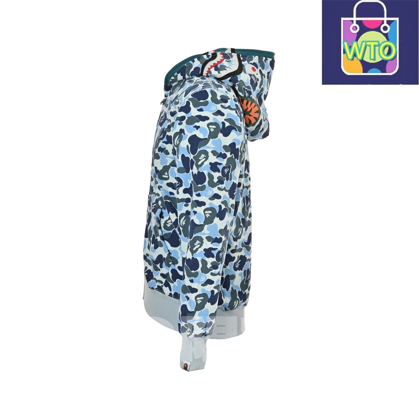 今日 BAPE ベイプ シャークヘッド-タイガーヘッドシリーズ リラックスフィットで個性的な迷彩ジャケット スウェットシャツ アウター 秋冬トップス