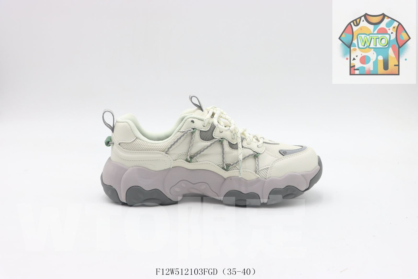 WTO通販 フィラ ダッドシューズ 白紫 -WTO輸入-MDO 41