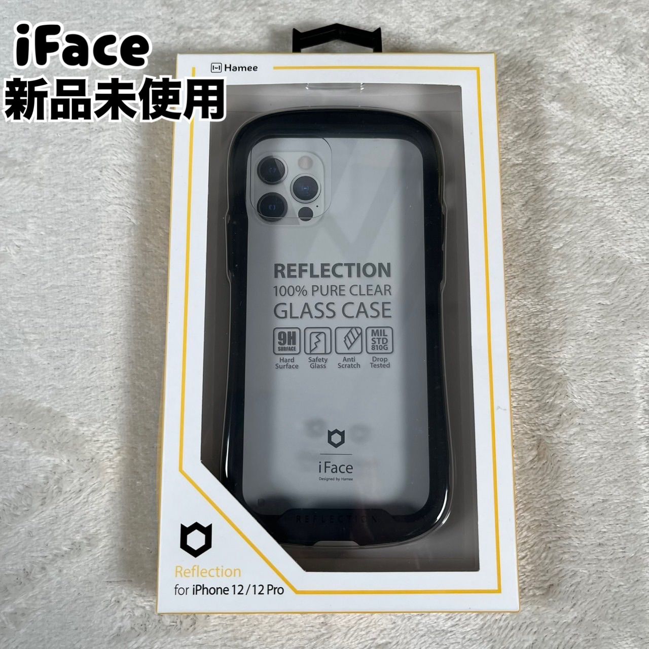 Y iFace Look in Clear Case for iPhone 12 12 Pro アイフォン12用 クリアケース 黒縁