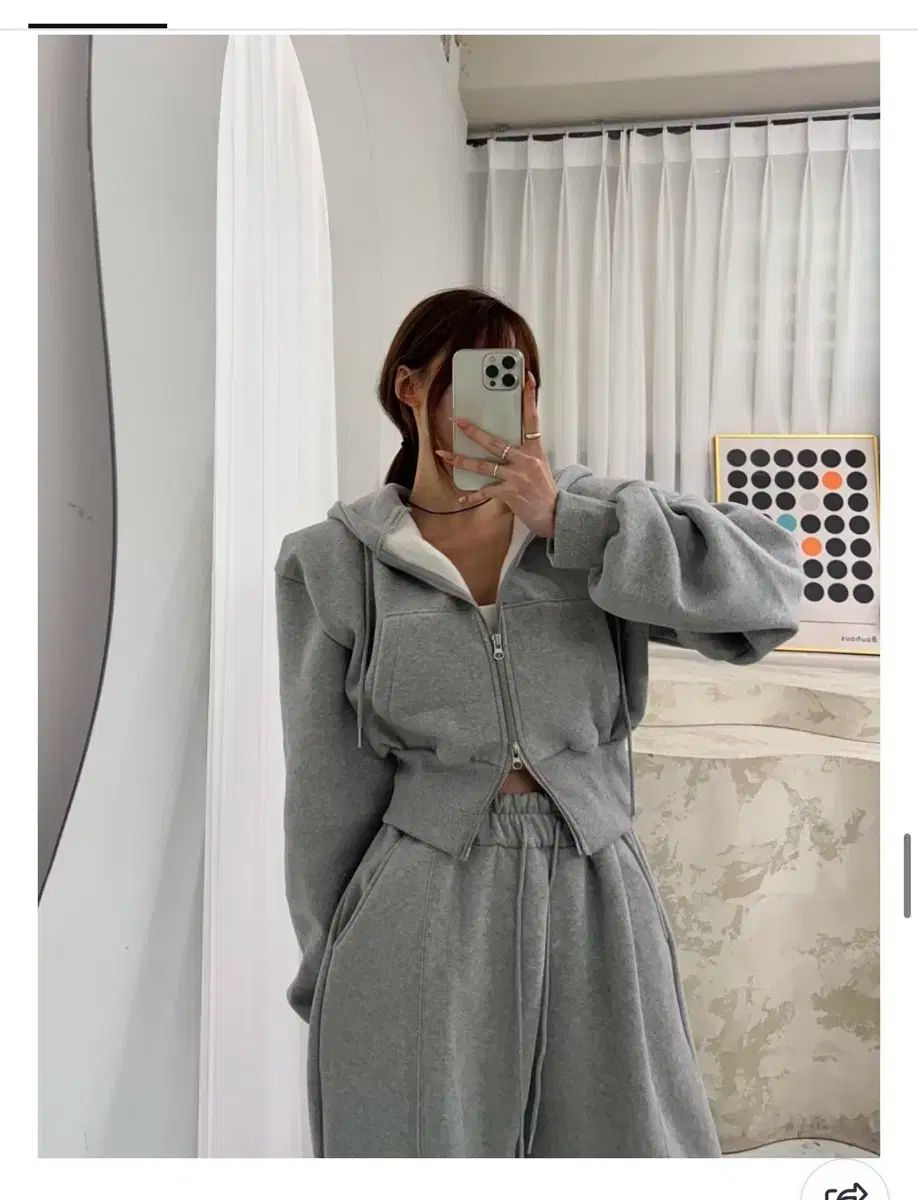 アンティークJ WHO フード ジップアップ ジョガー パンツ セット 両面起毛 パッチ ジーンバニー ベル201