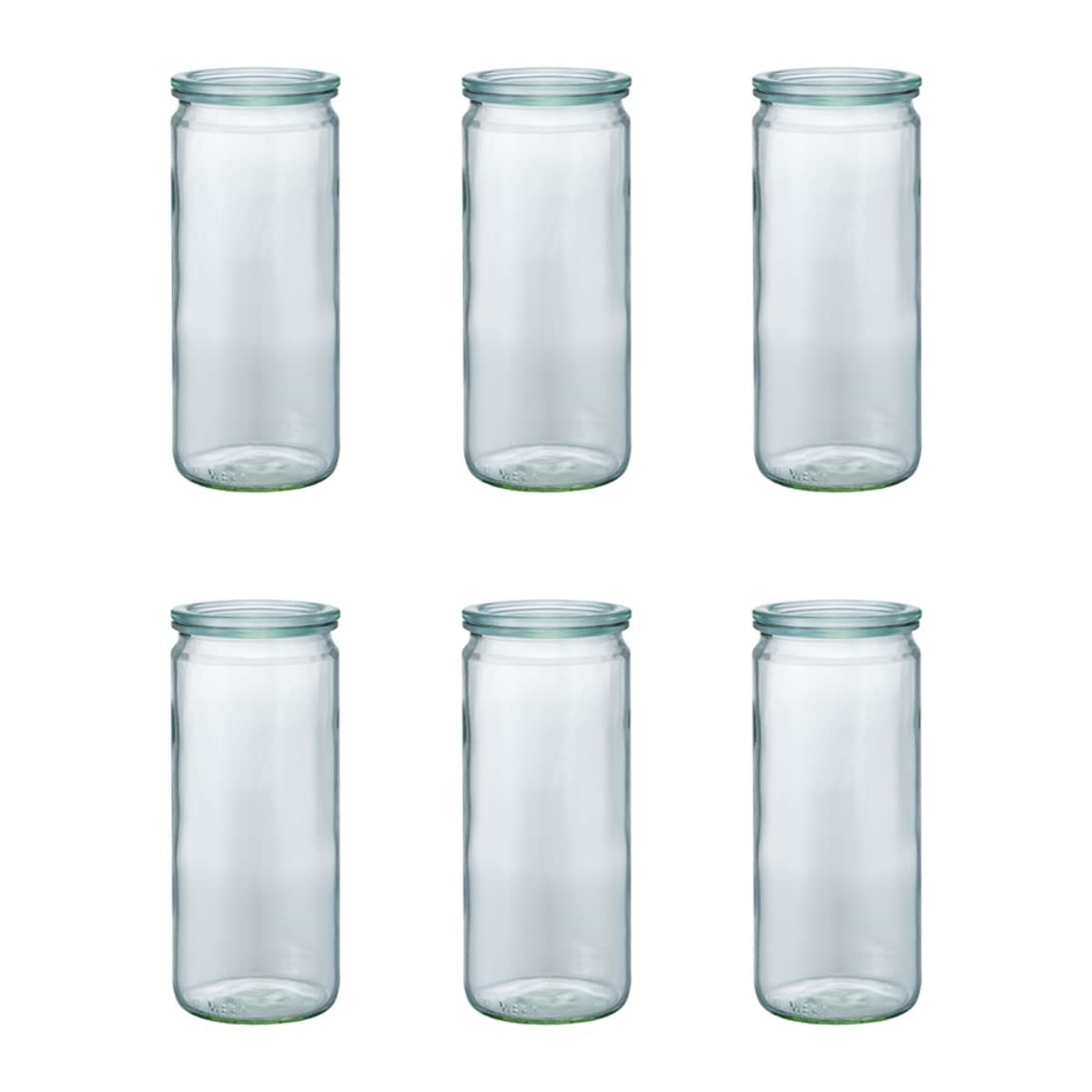 WECK キャニスター ガラスキャニスター 保存容器 保存瓶 WE-908 Straight 1000ml 6個セット