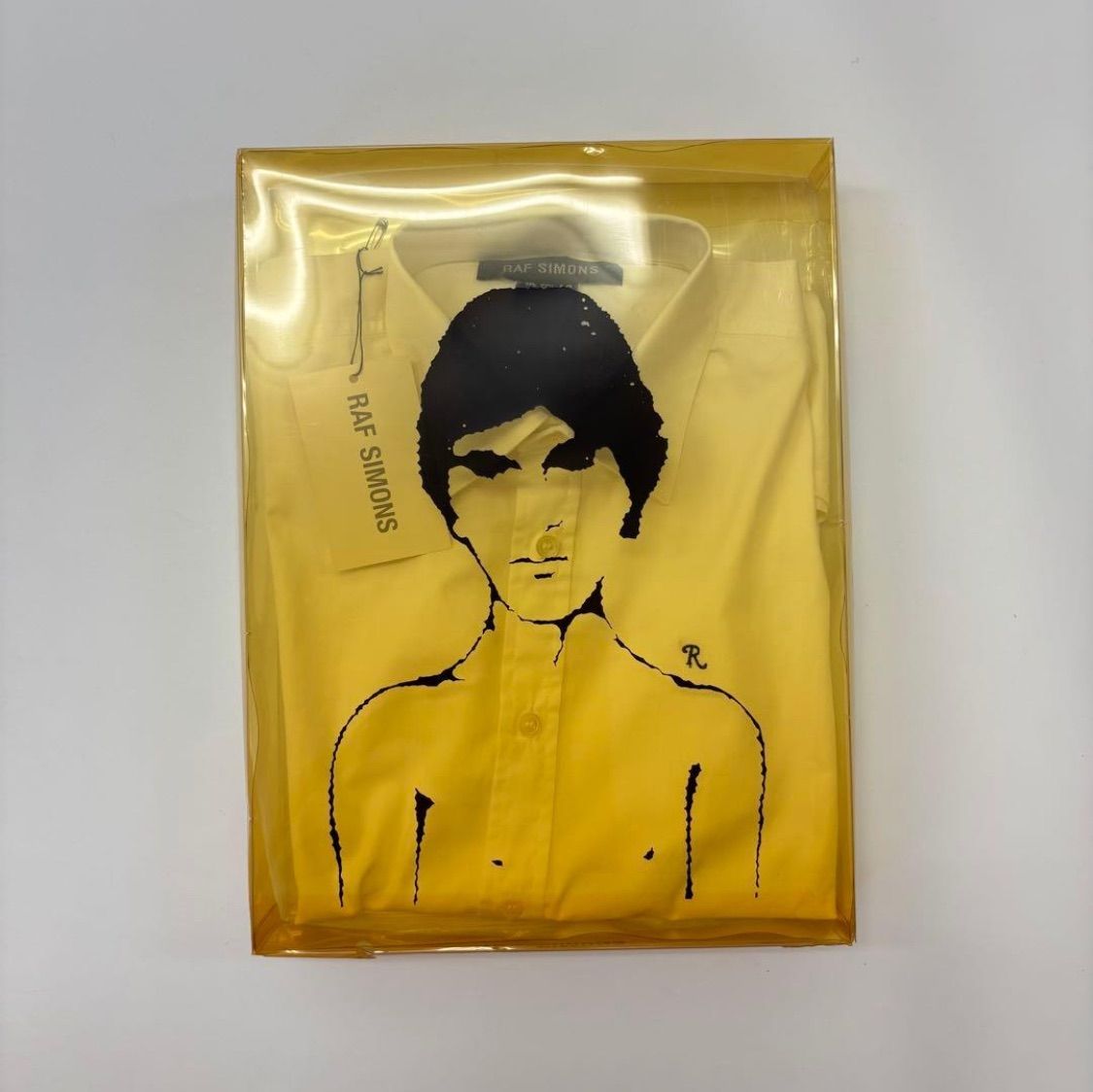 99ss 1999 RAF SIMONS ラフシモンズ KINETIC YOUTH 期 R 刺繍 ストレッチ シャツ ARCHIVE アーカイブ サイズ 46 706
