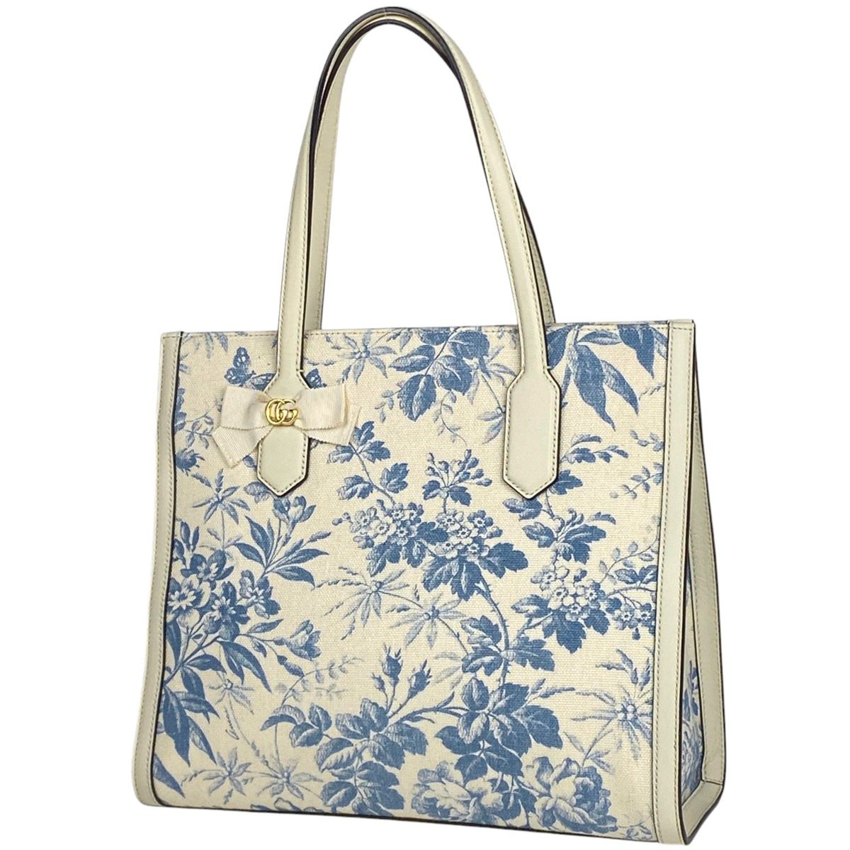 グッチ GUCCI ハーバリウム トートバッグ ハンドバッグ 花柄 GGリボン 