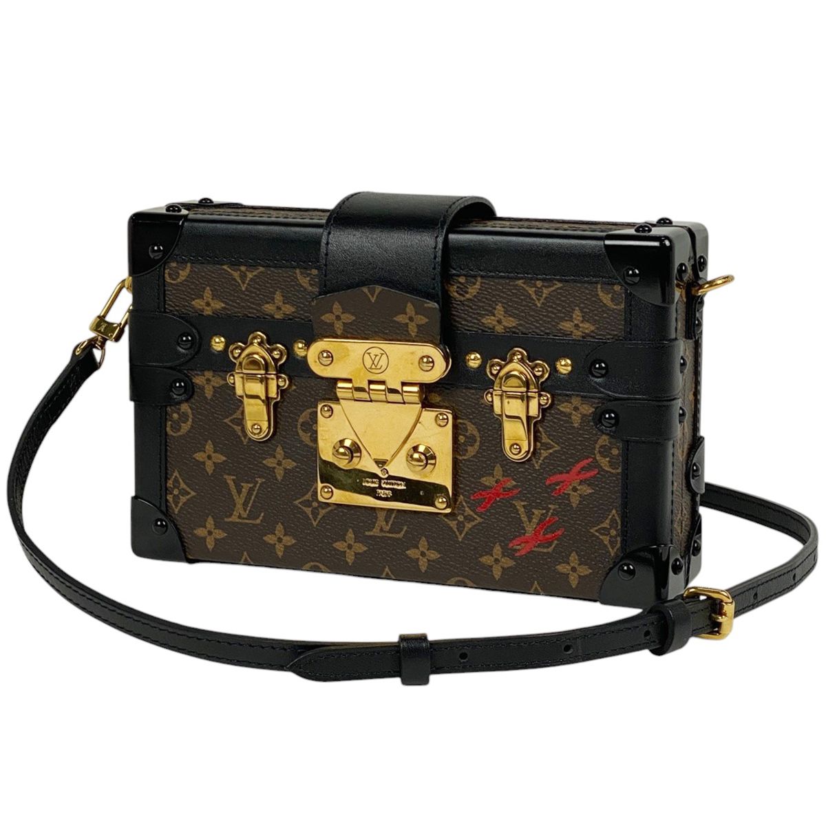 ルイ ヴィトン Louis Vuitton プティット マル 2WAY クラッチバッグ トランク クラッチバッグ モノグラム ブラウン ノワール ブラック M44199 レディース