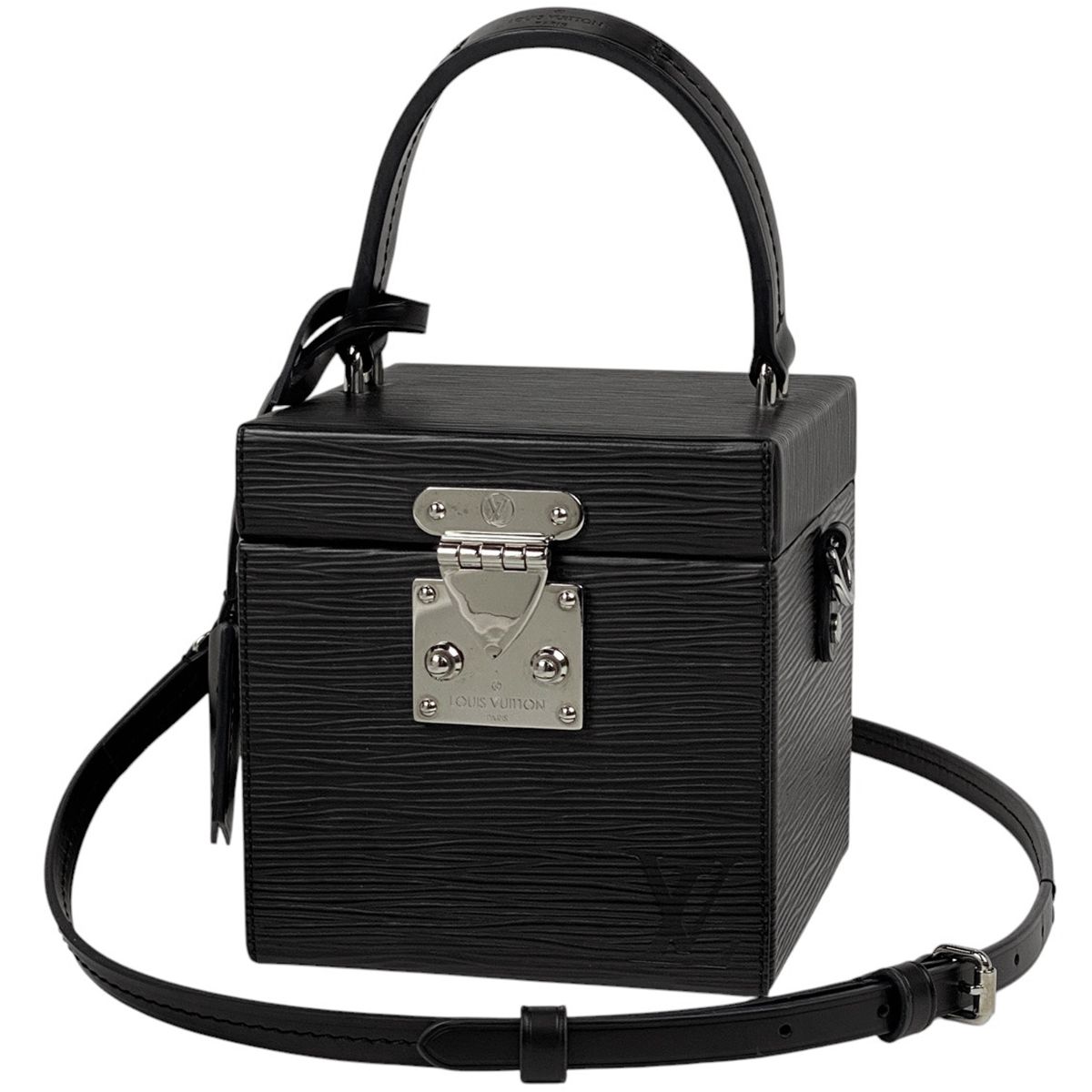 ルイ ヴィトン Louis Vuitton ブリーカー ボックス バニティ ショルダーバッグ ハンドバッグ 化粧ポーチ エピ ノワール ブラック M52703 レディース