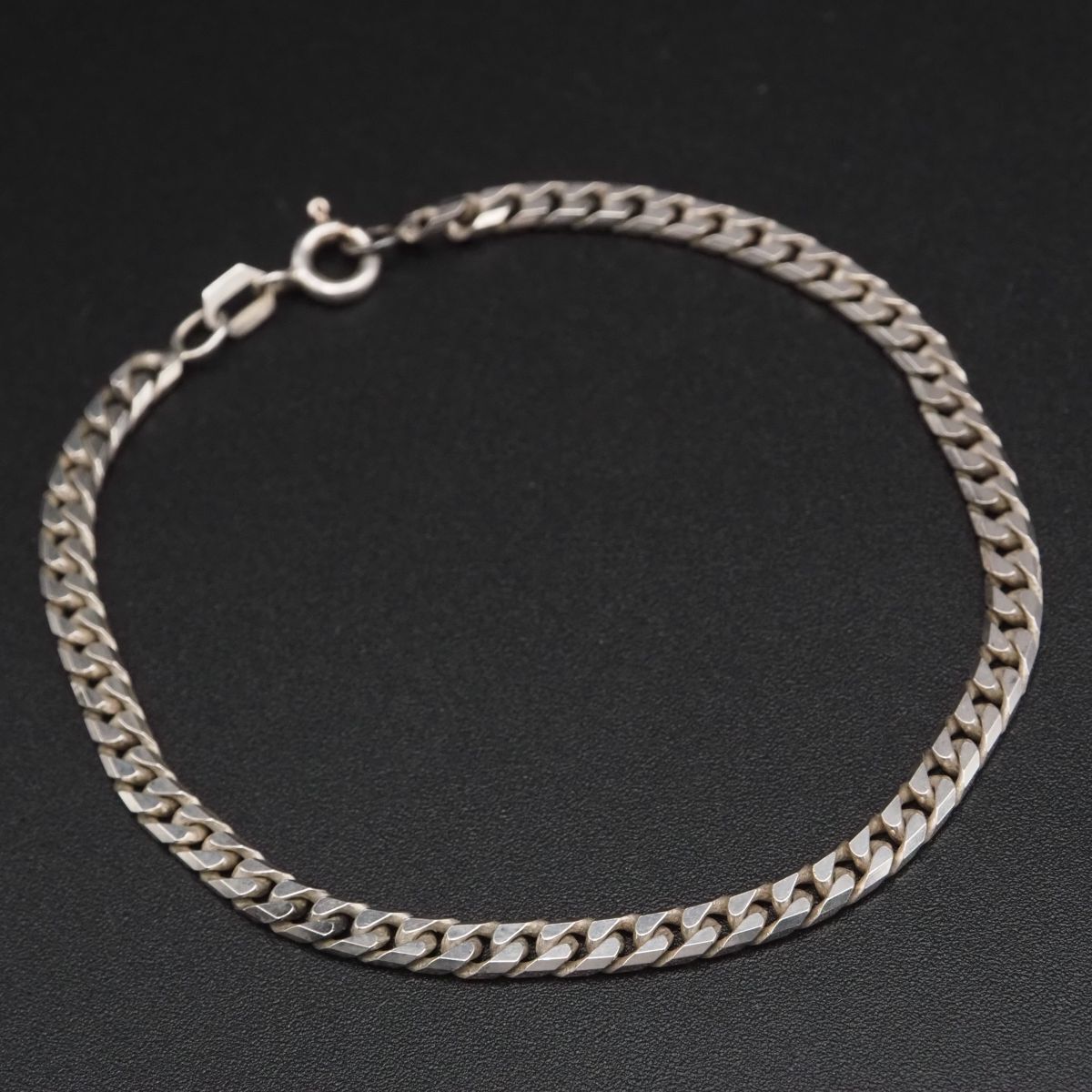 H766 ヴィンテージ 925 SPAIN刻印 ブレスレット 喜平 キヘイチェーン デザイン シルバー