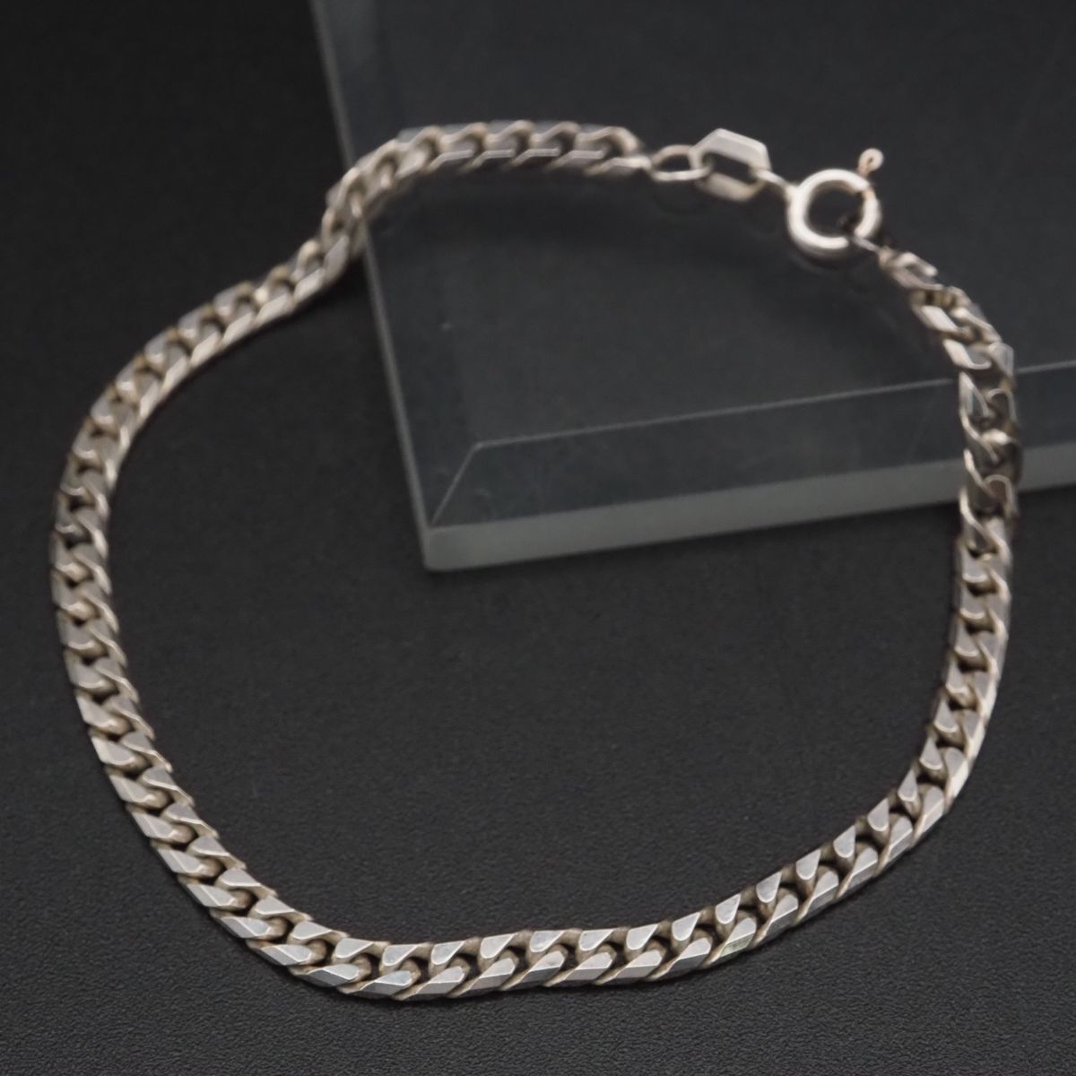 H 766 ヴィンテージ 925 SPAIN刻印 ブレスレット 喜平 キヘイチェーン デザイン シルバー