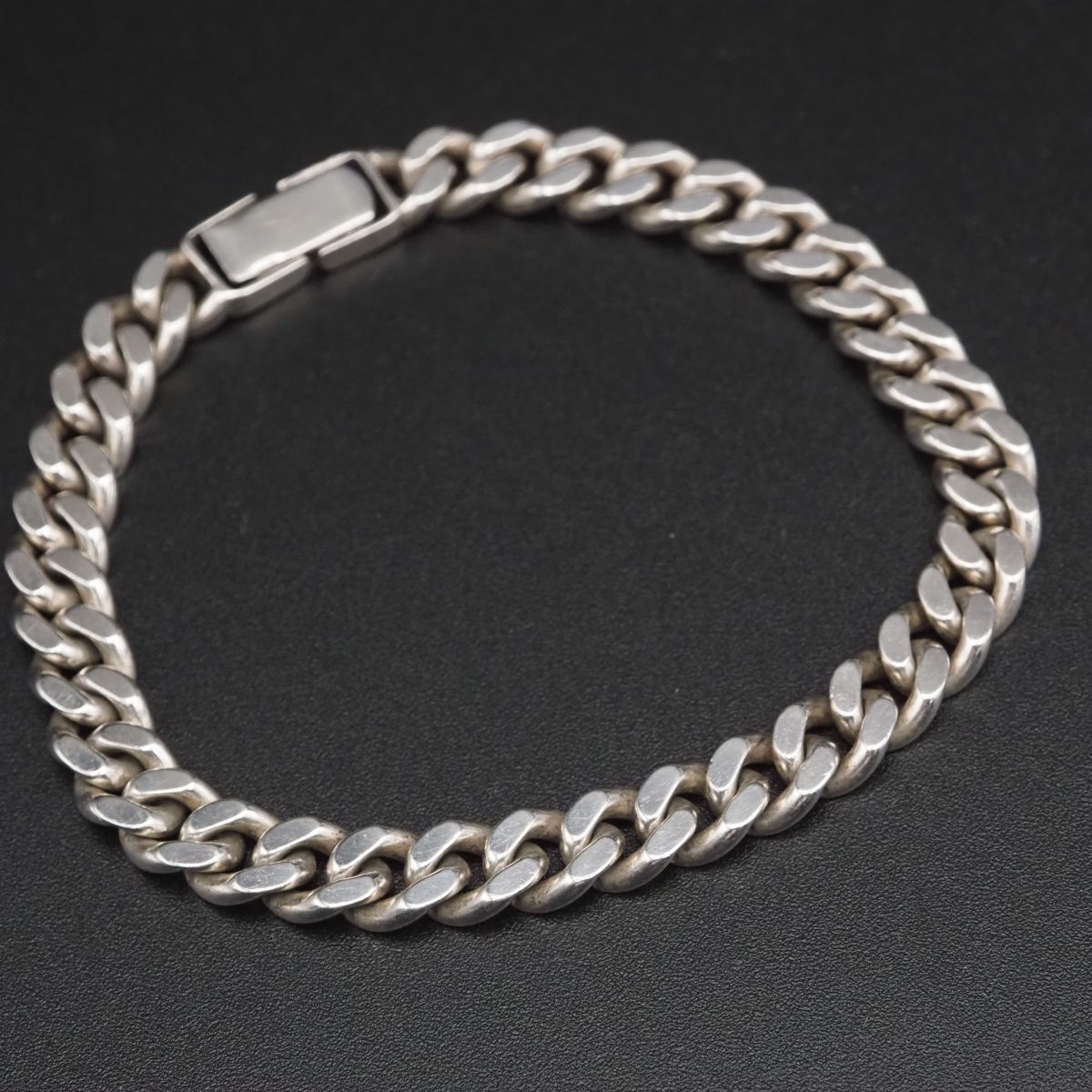 H495 ヴィンテージ SILVER刻印 ブレスレット 喜平 キヘイチェーン デザイン シルバー