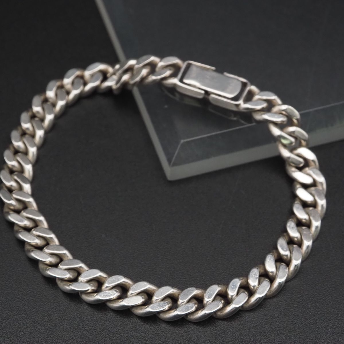 H 495 ヴィンテージ SILVER刻印 ブレスレット 喜平 キヘイチェーン デザイン シルバー