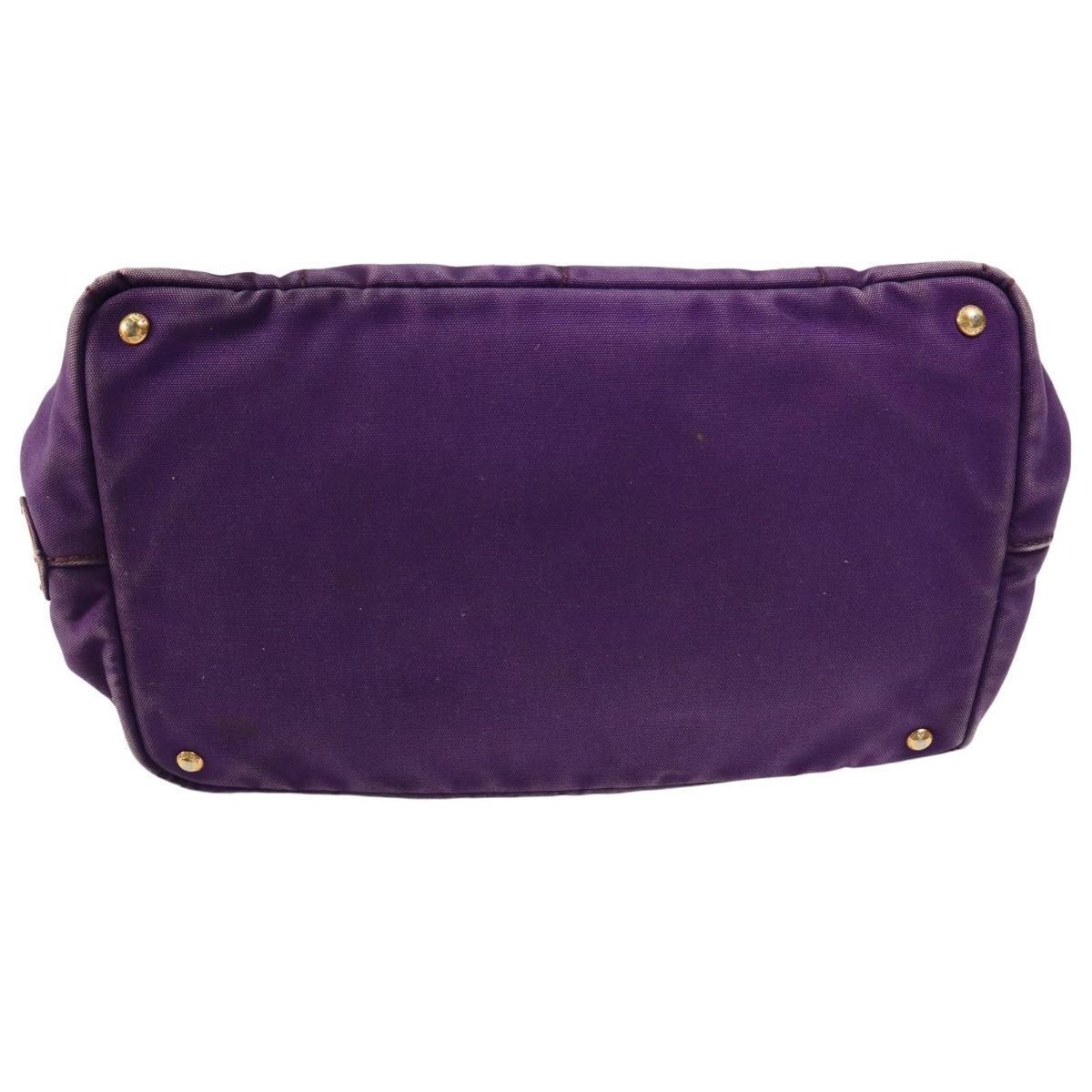 希少】PRADA プラダ カナパ トートバッグ ハンドバッグ パープル