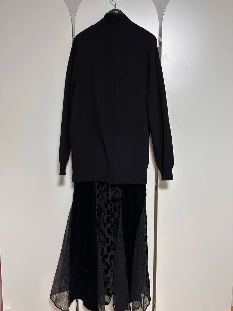  ハンサム タイム TIME ポストモダニズム ブラック ニット ONE PIECE 55-66 長袖 七分袖 ひざ丈ワンピース