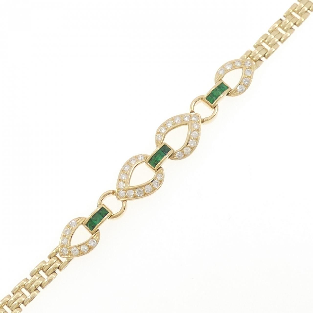 K18YG エメラルド ブレスレット 0.94CT
