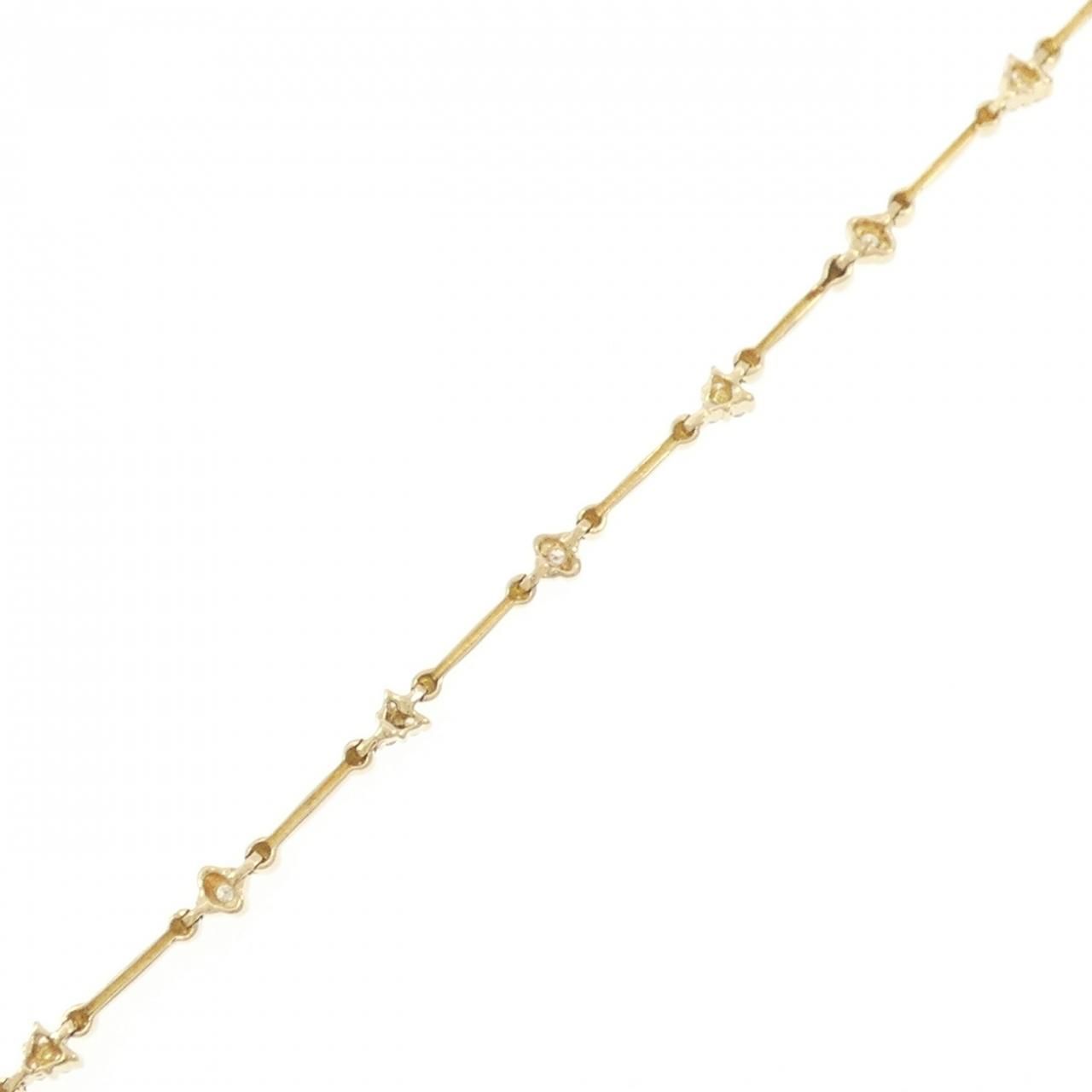 K 18 YG ダイヤモンド ブレスレット 0.21 CT