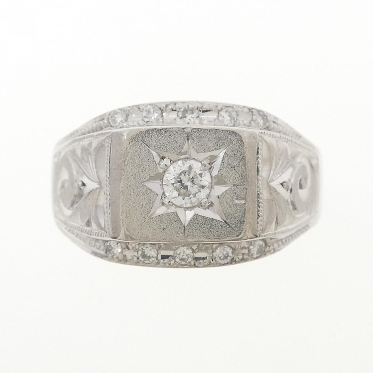 PT 900 印台 ダイヤモンド リング 0.10 CT