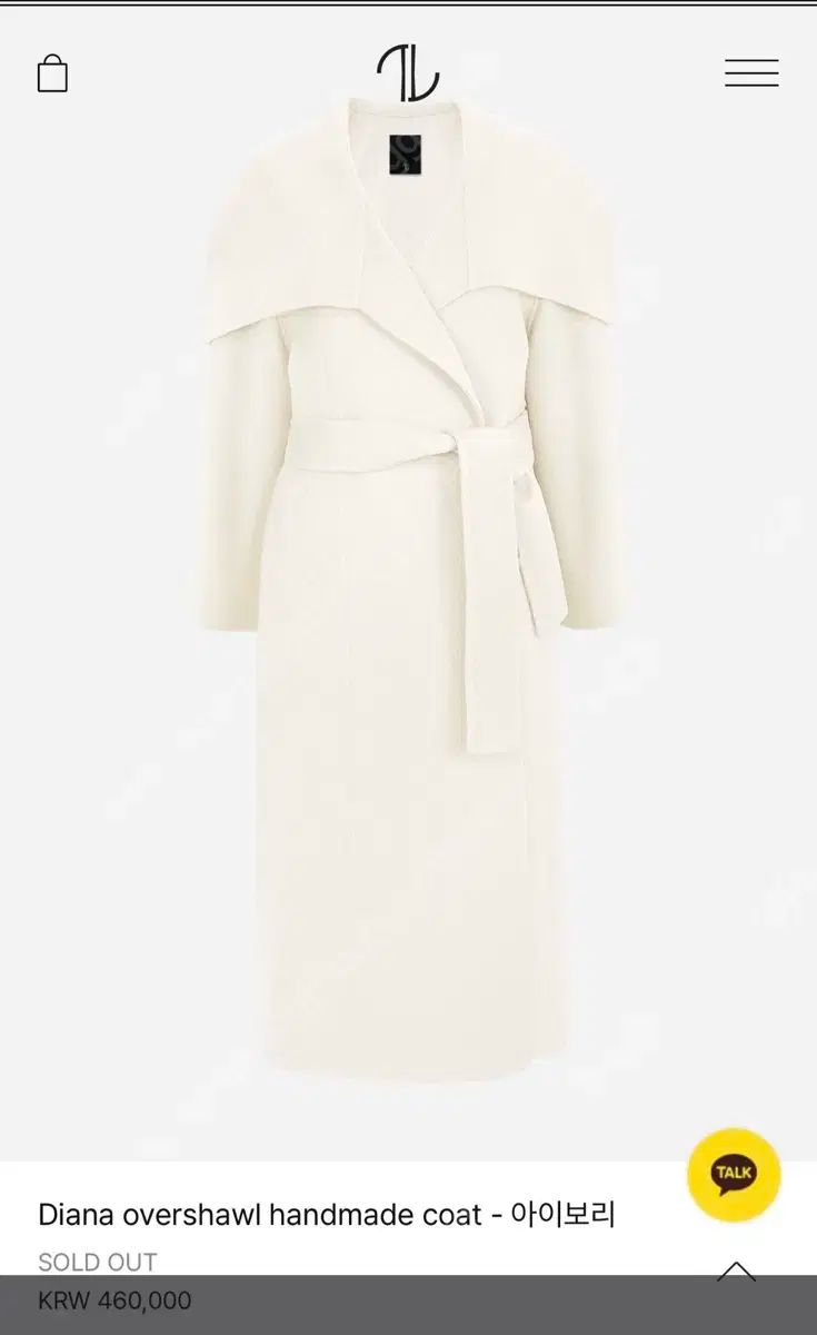 THE LAURENT ダイアナ オーバショール ハンドメイドコート アイボリー