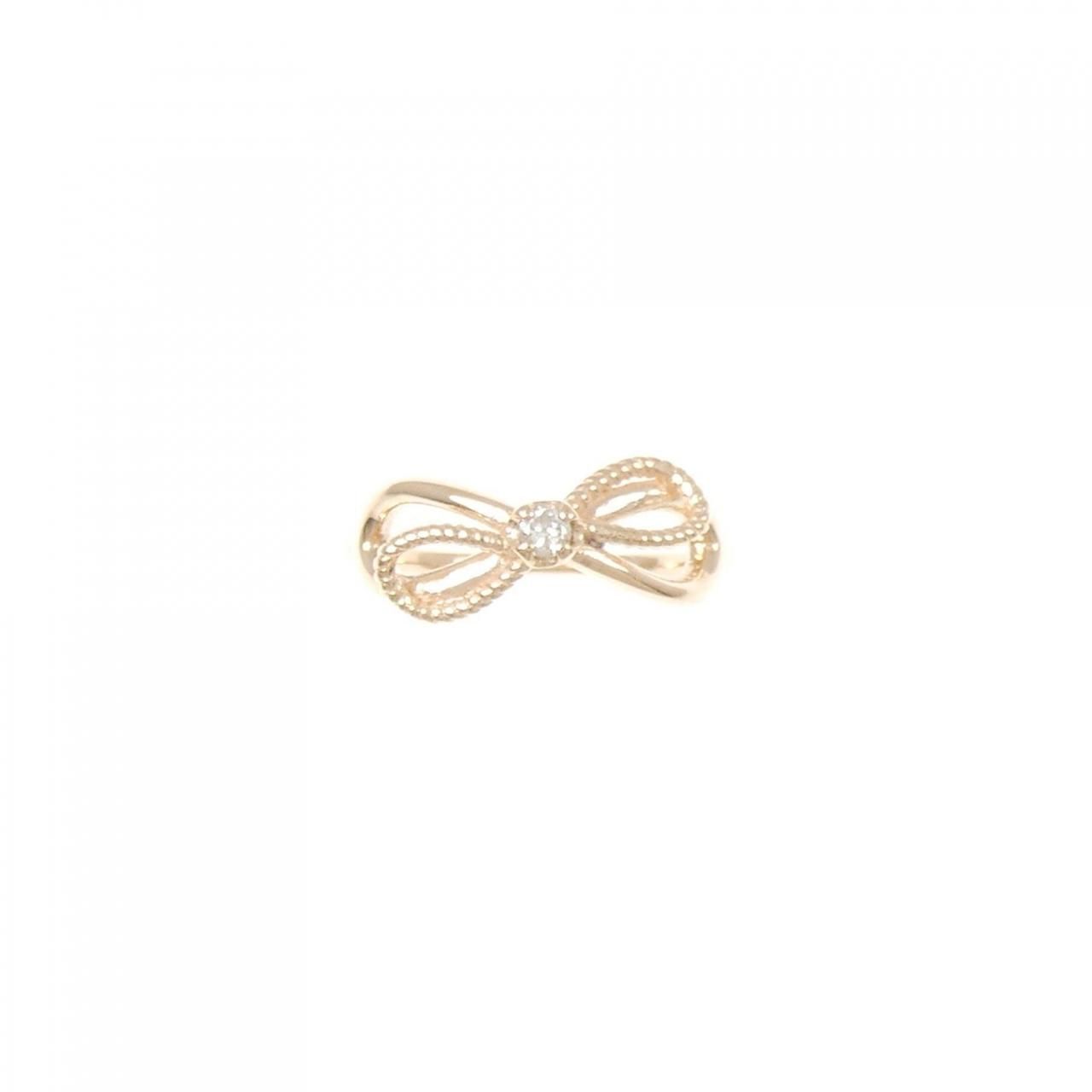 アガット リボン ダイヤモンド リング 0.03 CT