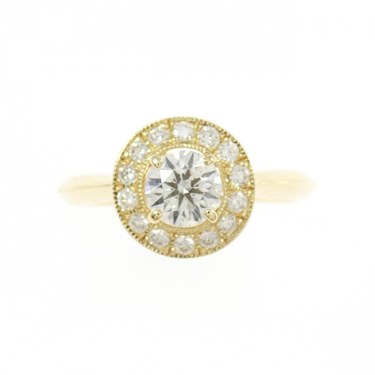 K 18 YG ダイヤモンド リング 0.413 CT E VS 1 VG