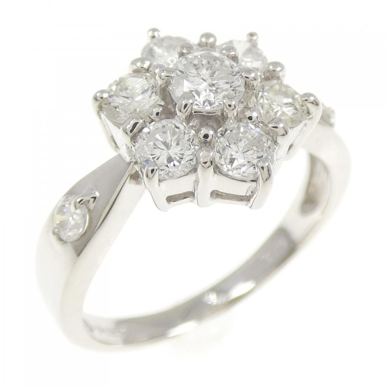 PT850 フラワー ダイヤモンド リング 1.02CT