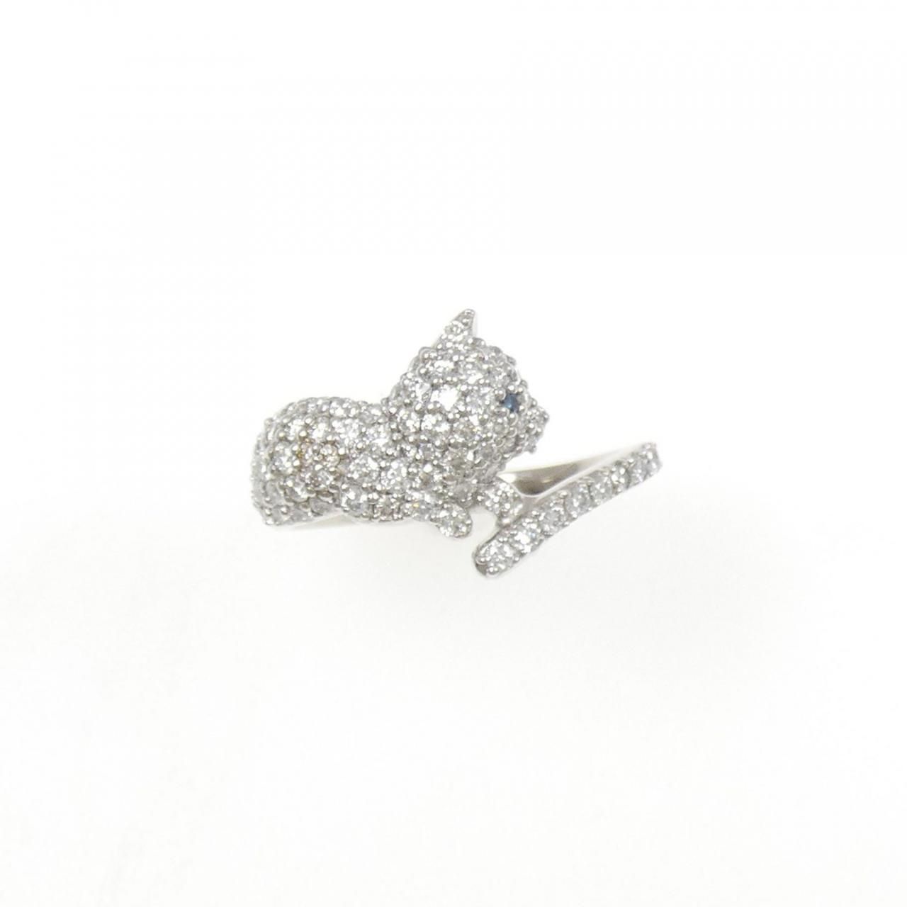 PT 950 パヴェ キャット ダイヤモンド リング 0.61 CT