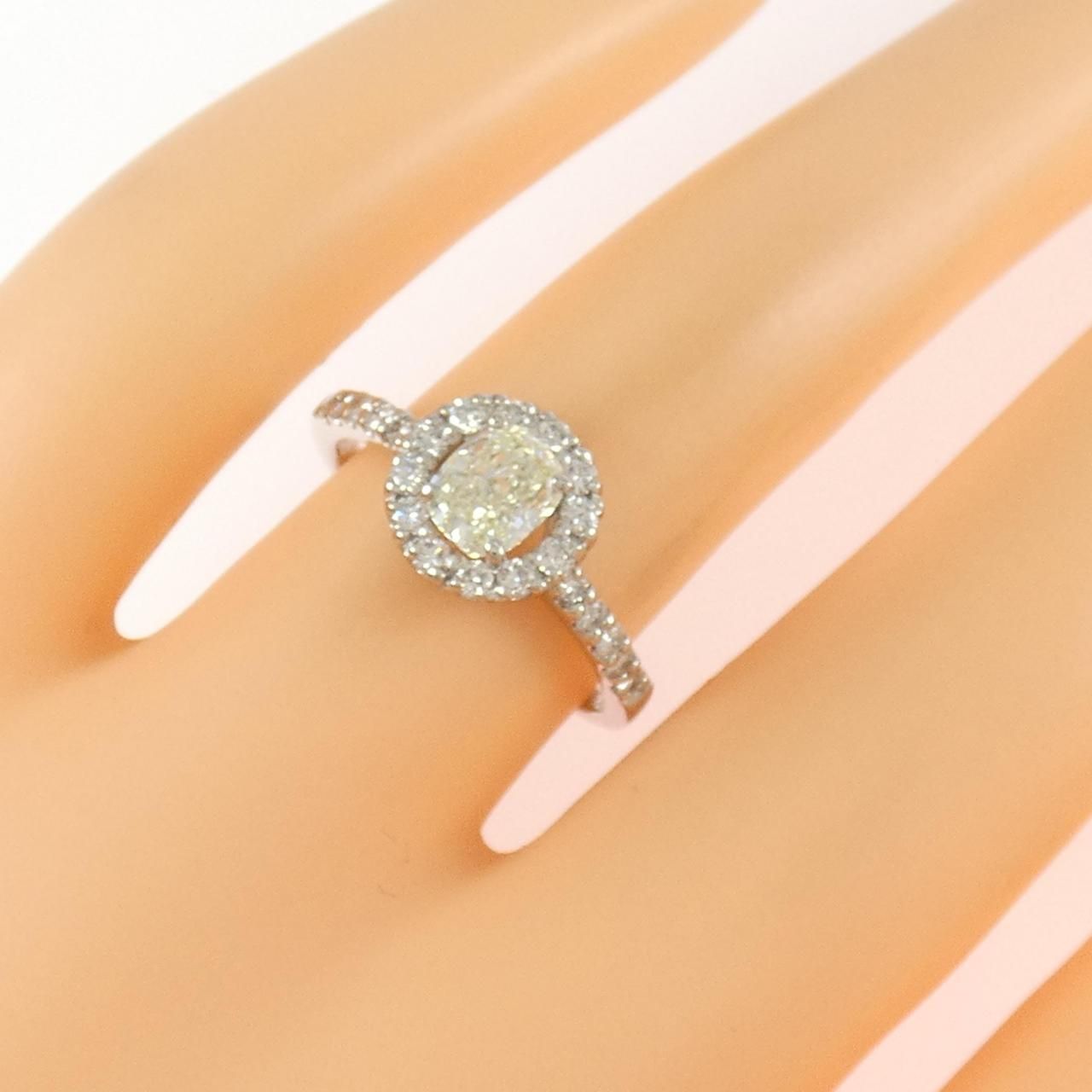  PT 900 ダイヤモンド リング 0.597 CT M VS 1 ファンシーカット リング 指輪 アクセサリー