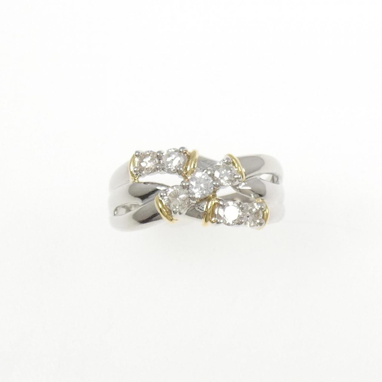 PT 900 K 18 YG ダイヤモンド リング 0.54 CT