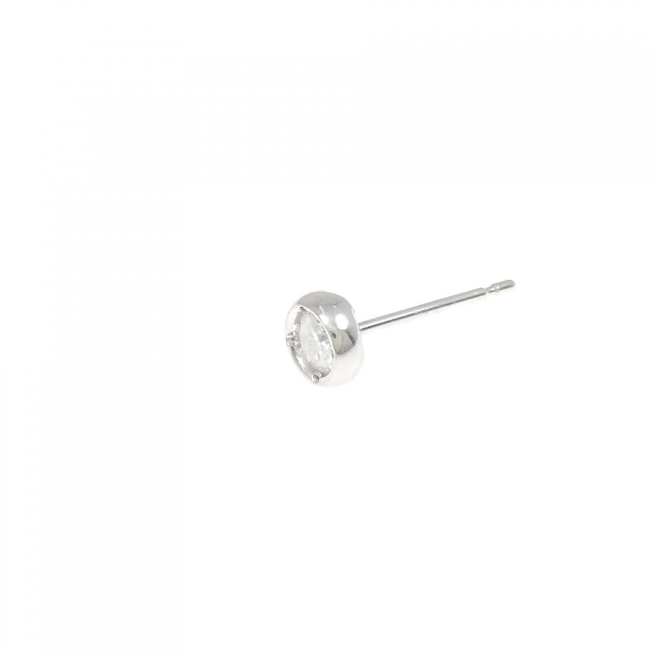 PT 900 ダイヤモンド ピアス 0.1 CT 片耳