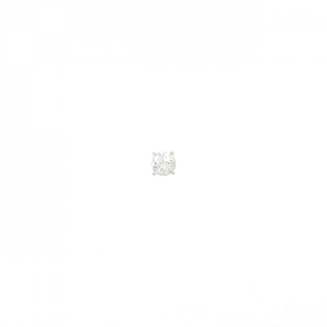 PT950 PT900 ソリティア ダイヤモンド ピアス 0.10CT 片耳