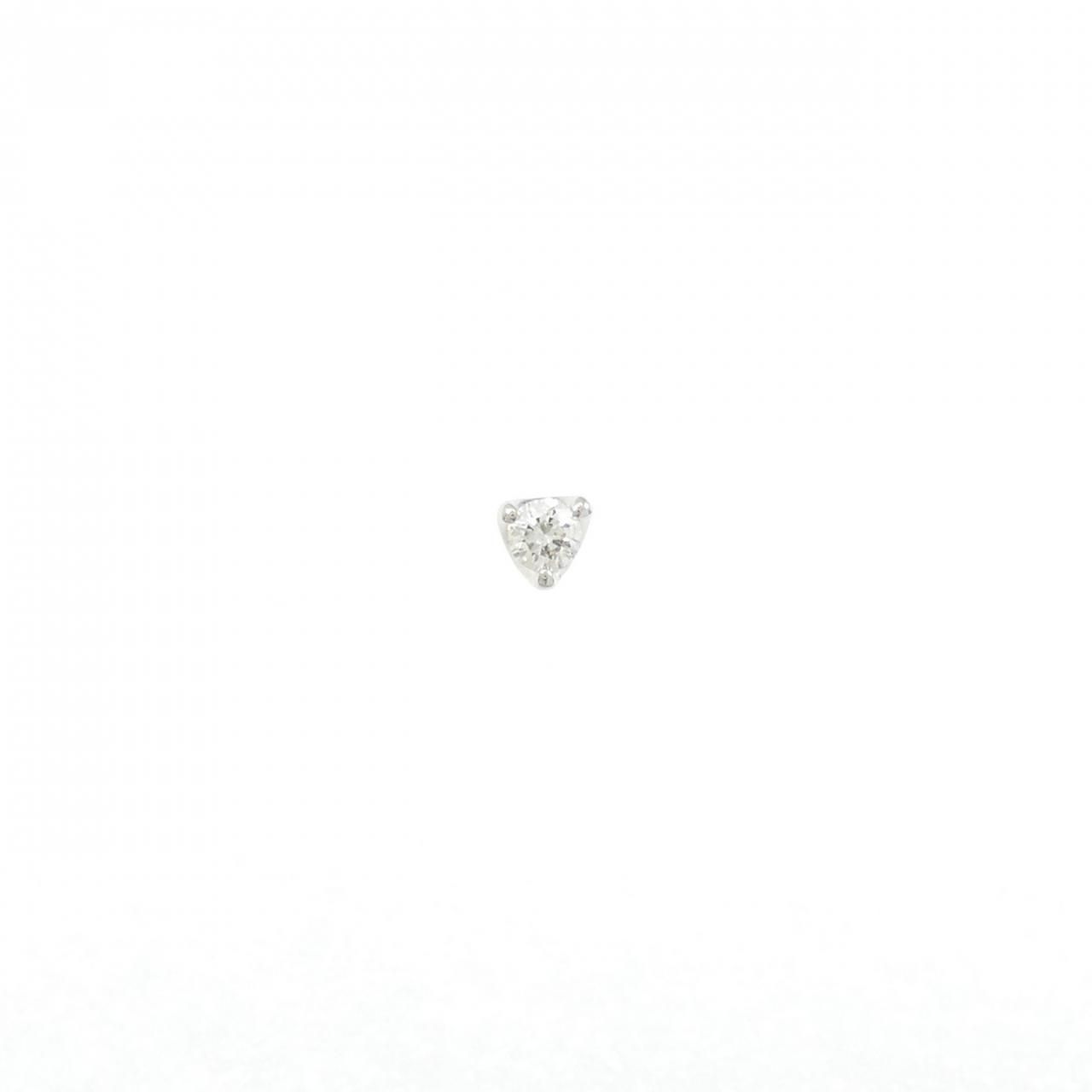 PT950 PT900 ダイヤモンド ピアス 0.08CT 片耳