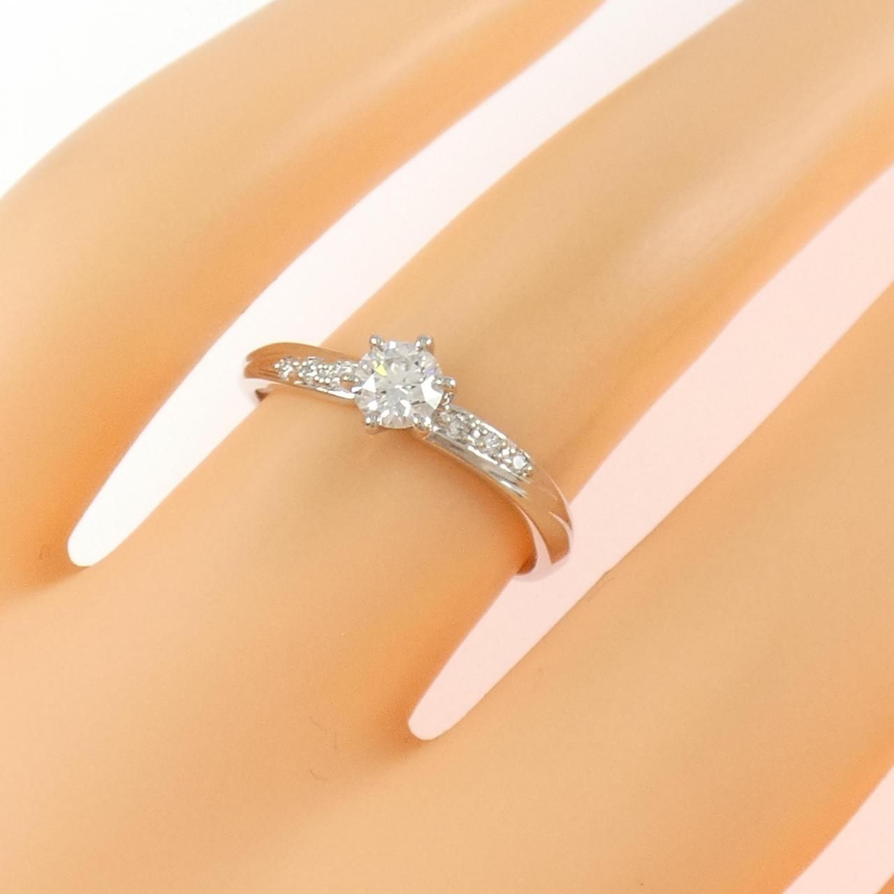  PT 900 ダイヤモンド リング 0.256 CT F VS 1 3 EXT リング 指輪 アクセサリー